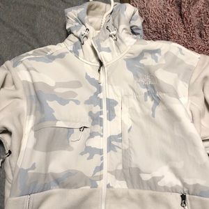 North Face Fleece Zip Up Hoodie - Artic Cameo